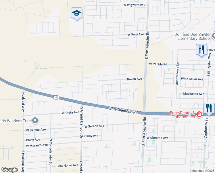 map of restaurants, bars, coffee shops, grocery stores, and more near 9641 Greensburg Avenue in Las Vegas