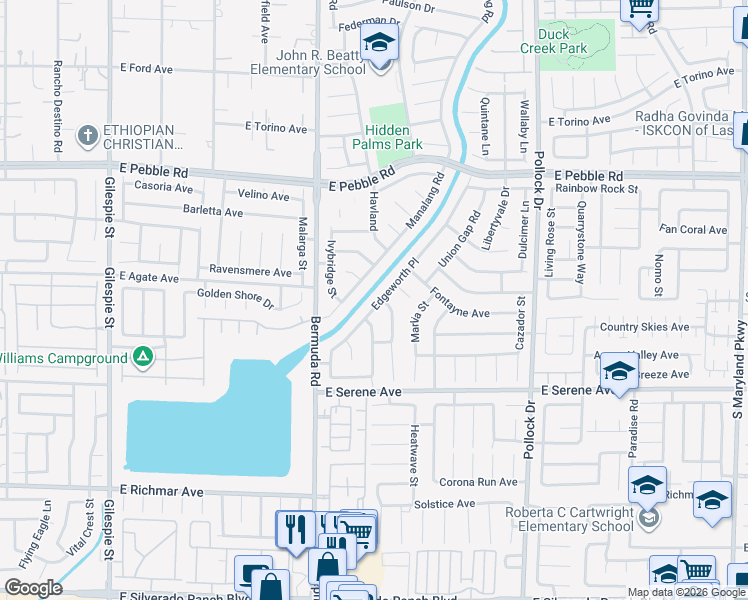 map of restaurants, bars, coffee shops, grocery stores, and more near 9133 Edgeworth Place in Las Vegas
