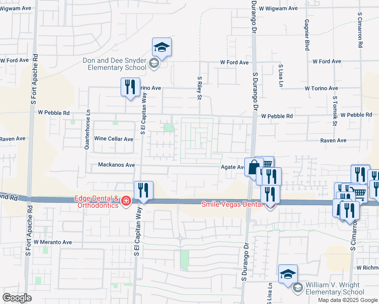 map of restaurants, bars, coffee shops, grocery stores, and more near 9031 Ellenbrook Street in Las Vegas