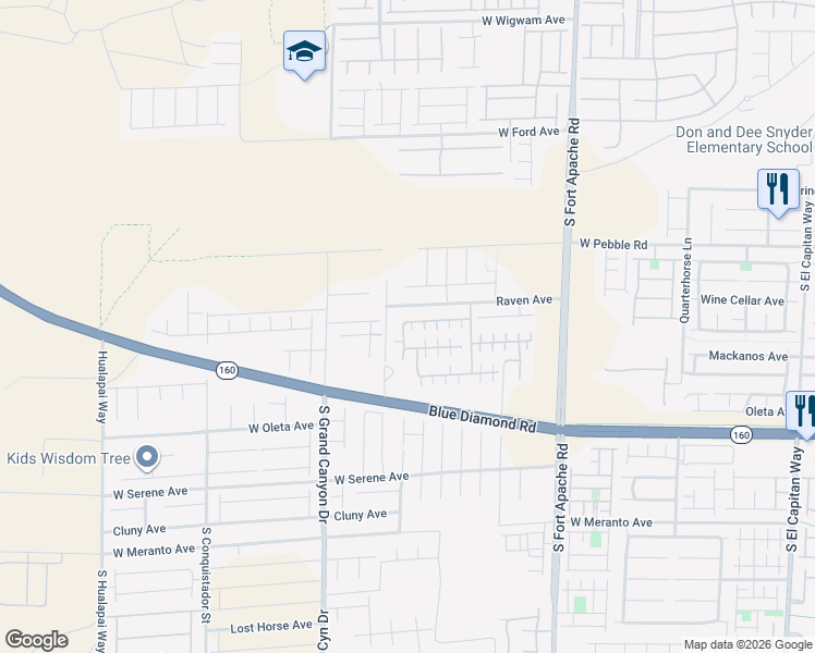 map of restaurants, bars, coffee shops, grocery stores, and more near 9669 Greensburg Avenue in Las Vegas
