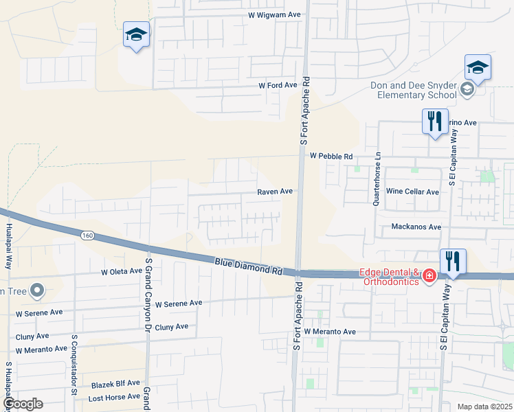 map of restaurants, bars, coffee shops, grocery stores, and more near 9501 Ashlee Ridge Avenue in Las Vegas