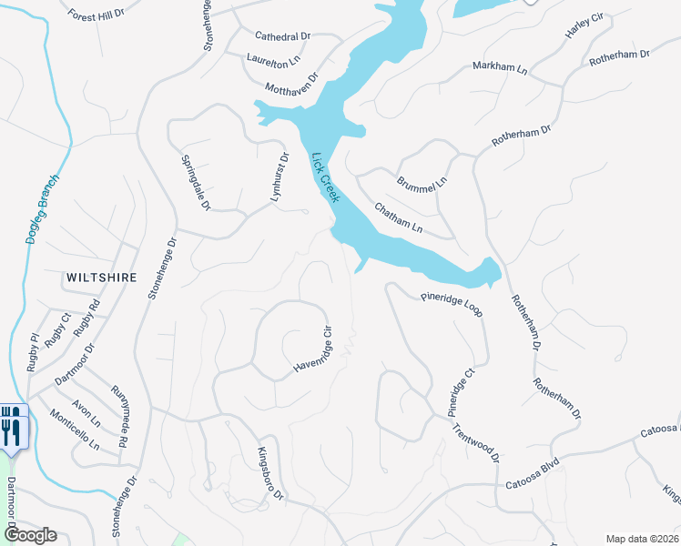 map of restaurants, bars, coffee shops, grocery stores, and more near 29 Claremont Circle in Crossville