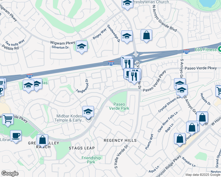 map of restaurants, bars, coffee shops, grocery stores, and more near 1858 Windward Court in Henderson