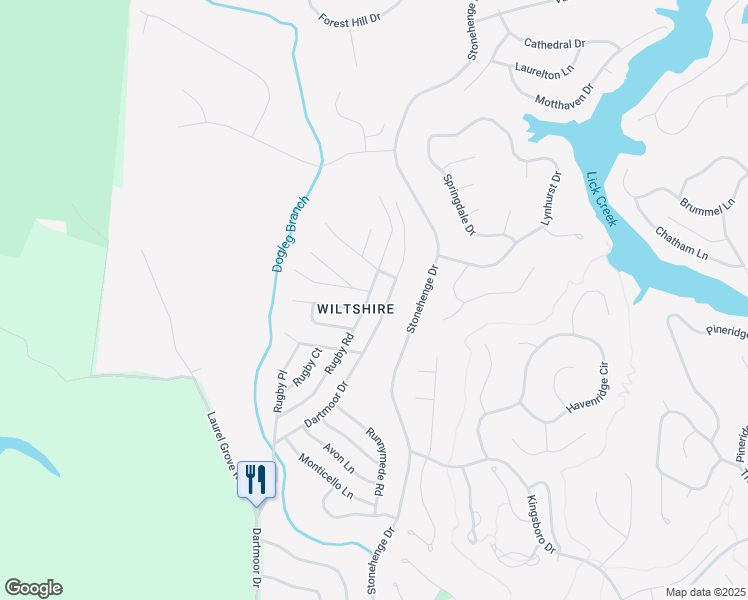 map of restaurants, bars, coffee shops, grocery stores, and more near 314 Rugby Road in Crossville