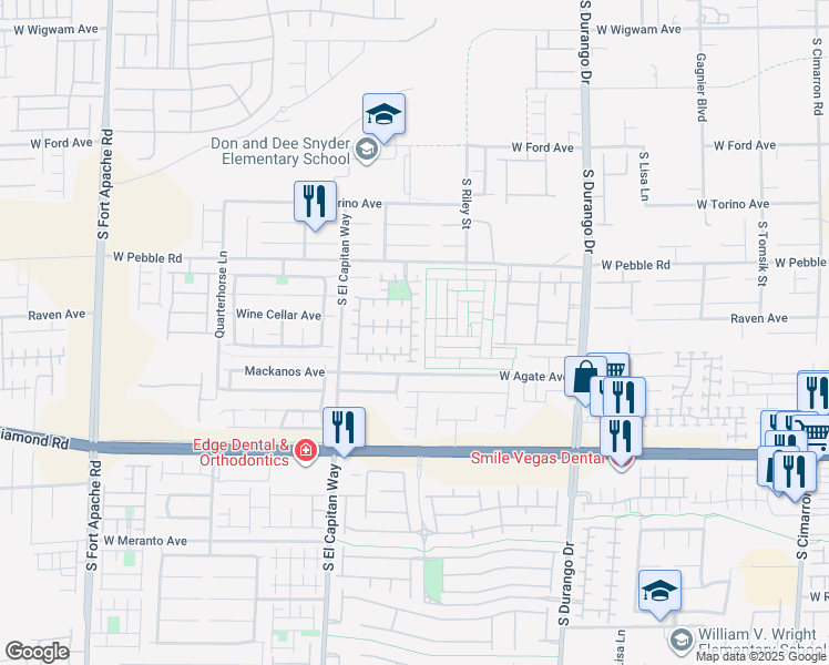 map of restaurants, bars, coffee shops, grocery stores, and more near 9018 Salvatore Street in Las Vegas