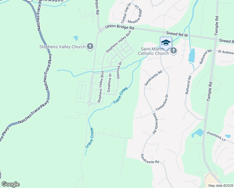 map of restaurants, bars, coffee shops, grocery stores, and more near 48 Glenrock Drive in Nashville