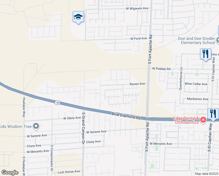 map of restaurants, bars, coffee shops, grocery stores, and more near 9640 Greensburg Avenue in Las Vegas