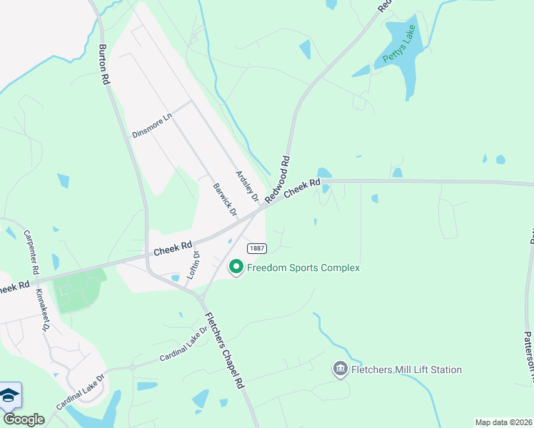 map of restaurants, bars, coffee shops, grocery stores, and more near 4300 Cheek Road in Durham