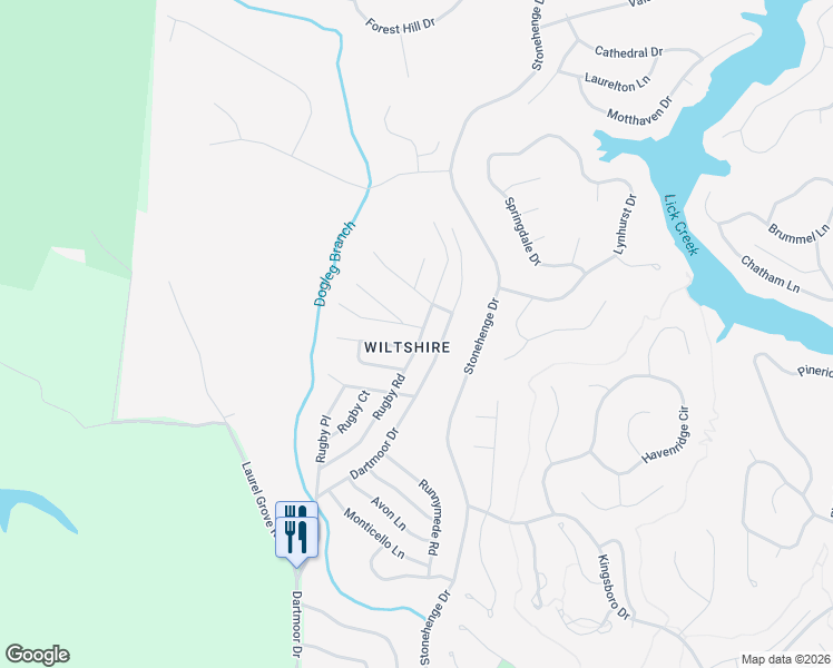 map of restaurants, bars, coffee shops, grocery stores, and more near 314 Rugby Road in Crossville