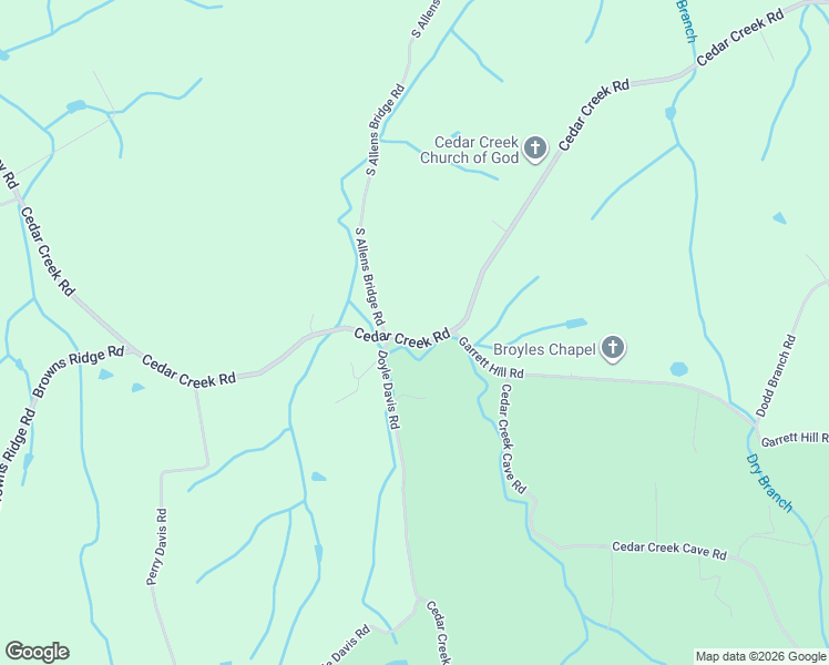 map of restaurants, bars, coffee shops, grocery stores, and more near 3300 Cedar Creek Road in Greeneville