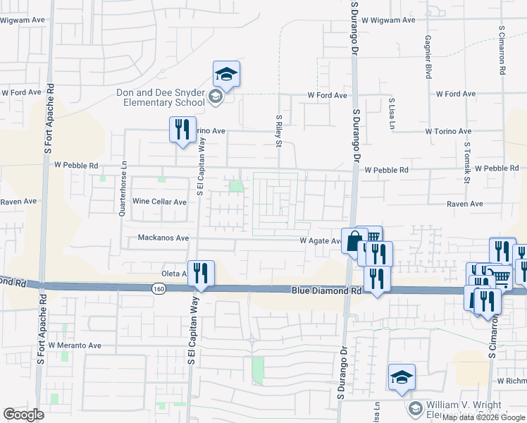 map of restaurants, bars, coffee shops, grocery stores, and more near 9031 Ellenbrook Street in Las Vegas