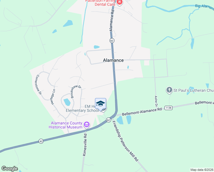 map of restaurants, bars, coffee shops, grocery stores, and more near 2924 Elder Lane in Burlington