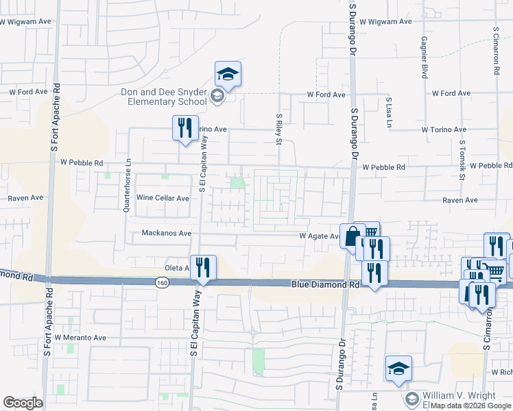 map of restaurants, bars, coffee shops, grocery stores, and more near 9018 Salvatore Street in Las Vegas