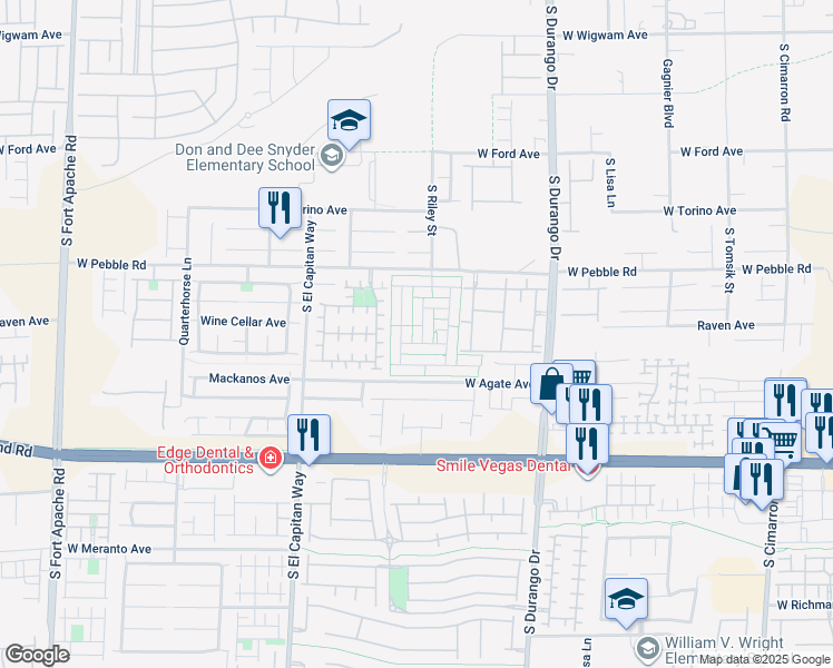 map of restaurants, bars, coffee shops, grocery stores, and more near 9019 Ellenbrook Street in Las Vegas