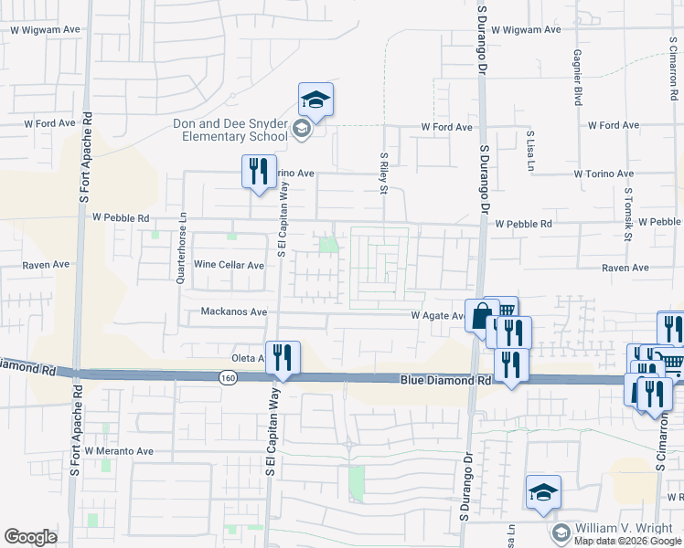 map of restaurants, bars, coffee shops, grocery stores, and more near 9014 Salvatore Street in Las Vegas
