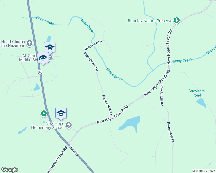 map of restaurants, bars, coffee shops, grocery stores, and more near 3918 Stoneycreek Road in Chapel Hill