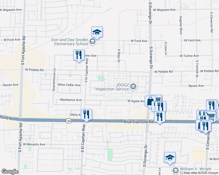 map of restaurants, bars, coffee shops, grocery stores, and more near 9018 Salvatore Street in Las Vegas
