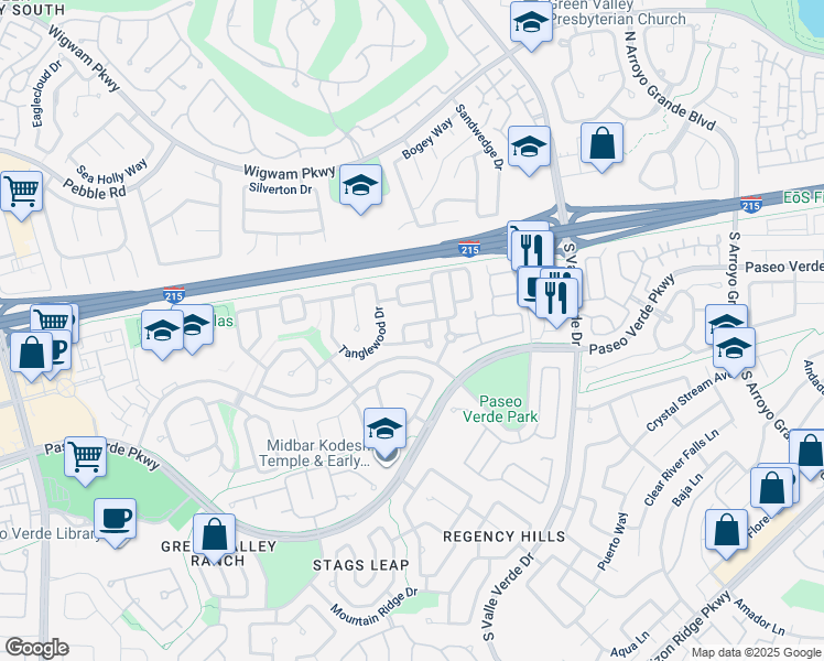 map of restaurants, bars, coffee shops, grocery stores, and more near 52 Durango Station Drive in Henderson
