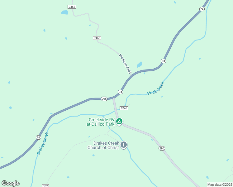 map of restaurants, bars, coffee shops, grocery stores, and more near 5677-5897 Arkansas 74 in Wesley