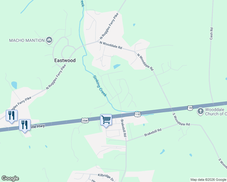 map of restaurants, bars, coffee shops, grocery stores, and more near 241 Neals Landing Road in Knoxville
