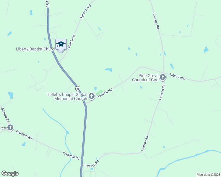 map of restaurants, bars, coffee shops, grocery stores, and more near 234 Tabor Loop in Crossville