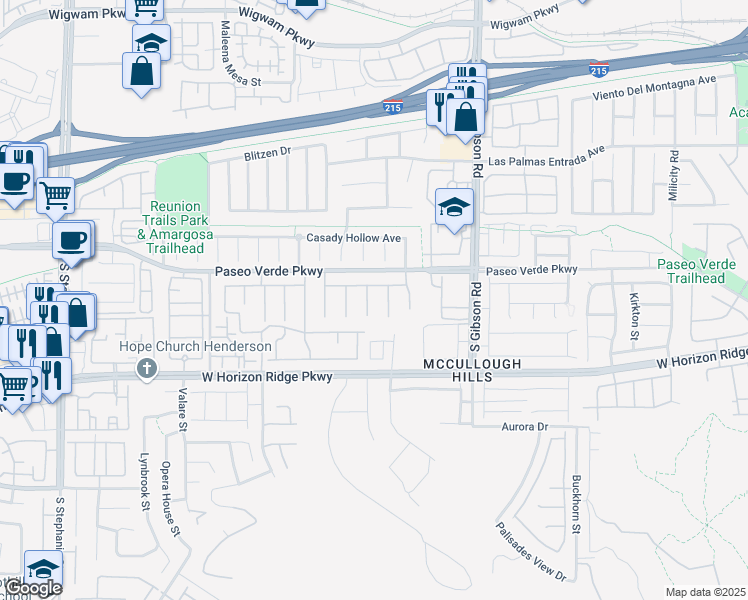 map of restaurants, bars, coffee shops, grocery stores, and more near 183 Red Arches Court in Henderson