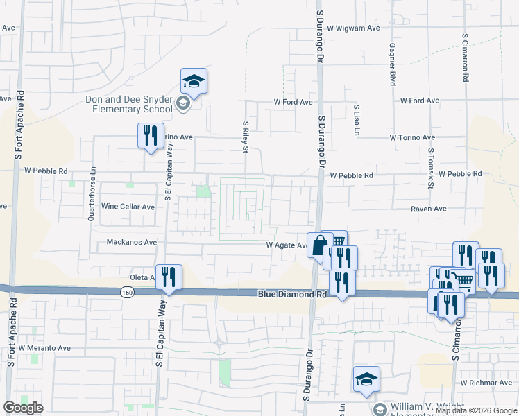 map of restaurants, bars, coffee shops, grocery stores, and more near 9032 Partridge Hill Street in Las Vegas
