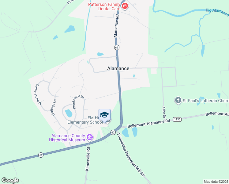 map of restaurants, bars, coffee shops, grocery stores, and more near 2924 Elder Lane in Burlington