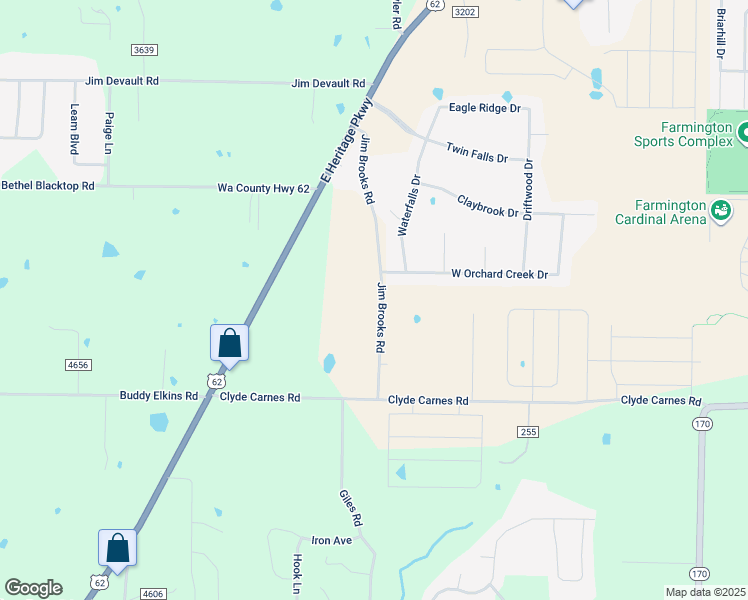 map of restaurants, bars, coffee shops, grocery stores, and more near in Farmington