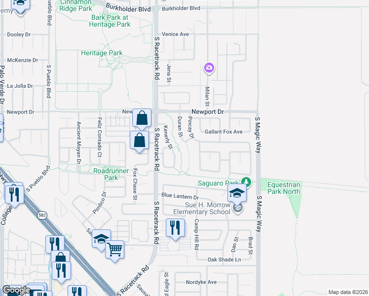 map of restaurants, bars, coffee shops, grocery stores, and more near 559 Duran Street in Henderson