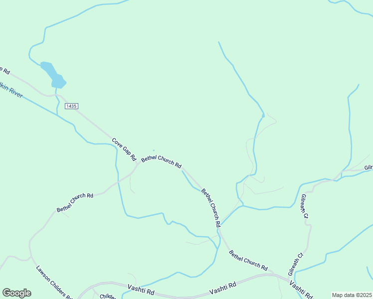 map of restaurants, bars, coffee shops, grocery stores, and more near Bethel Church Road in Moravian Falls