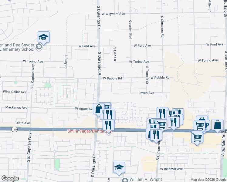 map of restaurants, bars, coffee shops, grocery stores, and more near 8988 Golden Pine Street in Las Vegas