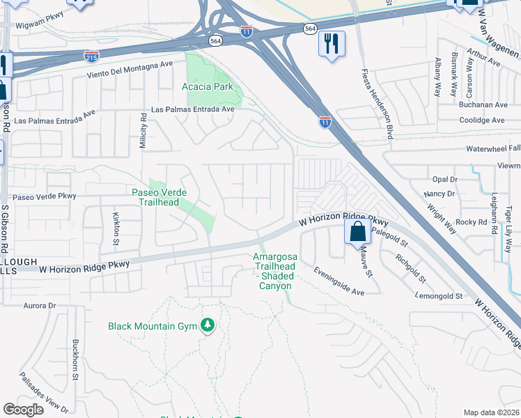 map of restaurants, bars, coffee shops, grocery stores, and more near 194 Kings Canyon Court in Henderson