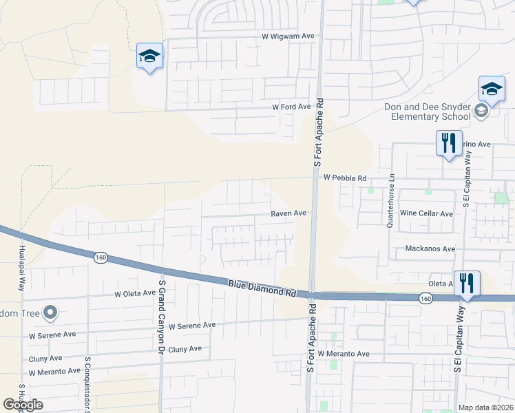 map of restaurants, bars, coffee shops, grocery stores, and more near 9551 Spyglass Run Avenue in Las Vegas