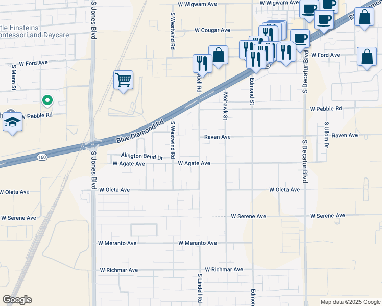 map of restaurants, bars, coffee shops, grocery stores, and more near 5532 Taylor Rose Ave in Las Vegas