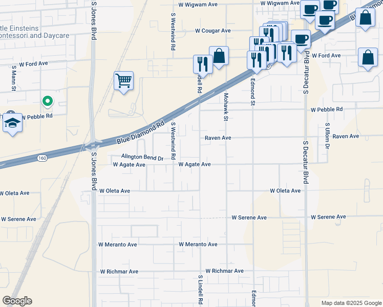 map of restaurants, bars, coffee shops, grocery stores, and more near 5532 Taylor Rose Ave in Las Vegas