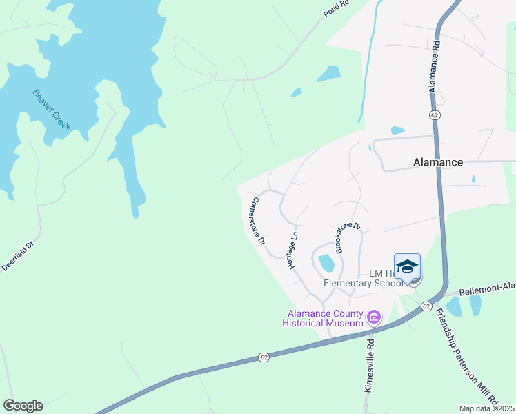 map of restaurants, bars, coffee shops, grocery stores, and more near 4446 Cornerstone Drive in Burlington