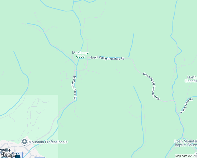 map of restaurants, bars, coffee shops, grocery stores, and more near 493 Spring Hill Road in Bakersville