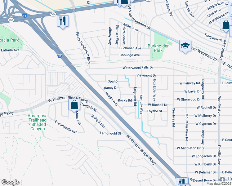 map of restaurants, bars, coffee shops, grocery stores, and more near 441 Daylin in Henderson