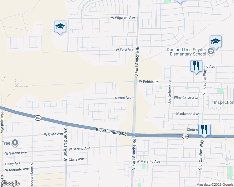 map of restaurants, bars, coffee shops, grocery stores, and more near 9502 Ashlee Ridge Avenue in Las Vegas