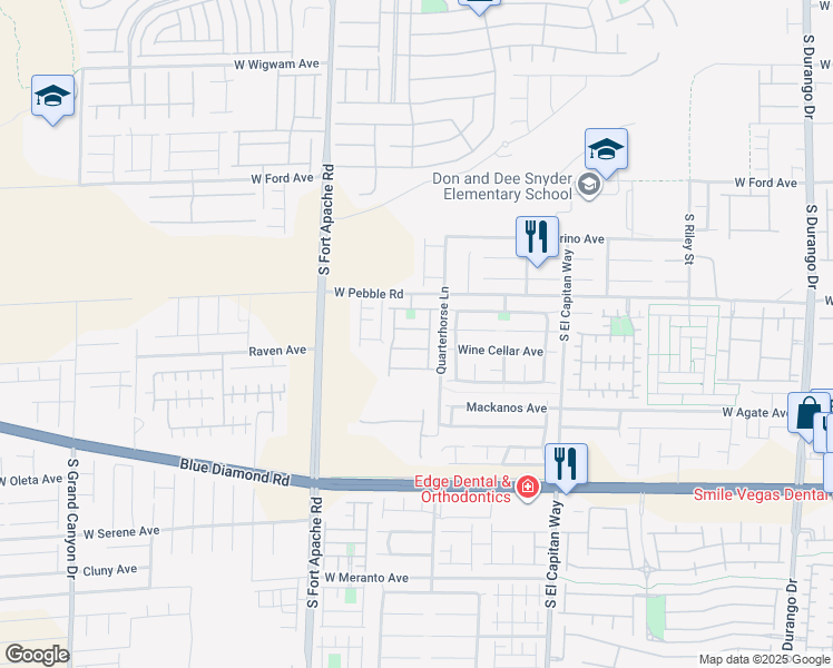 map of restaurants, bars, coffee shops, grocery stores, and more near 9243 Sterling Hill Avenue in Las Vegas