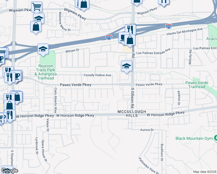 map of restaurants, bars, coffee shops, grocery stores, and more near 1068 Riddle Glen Street in Henderson