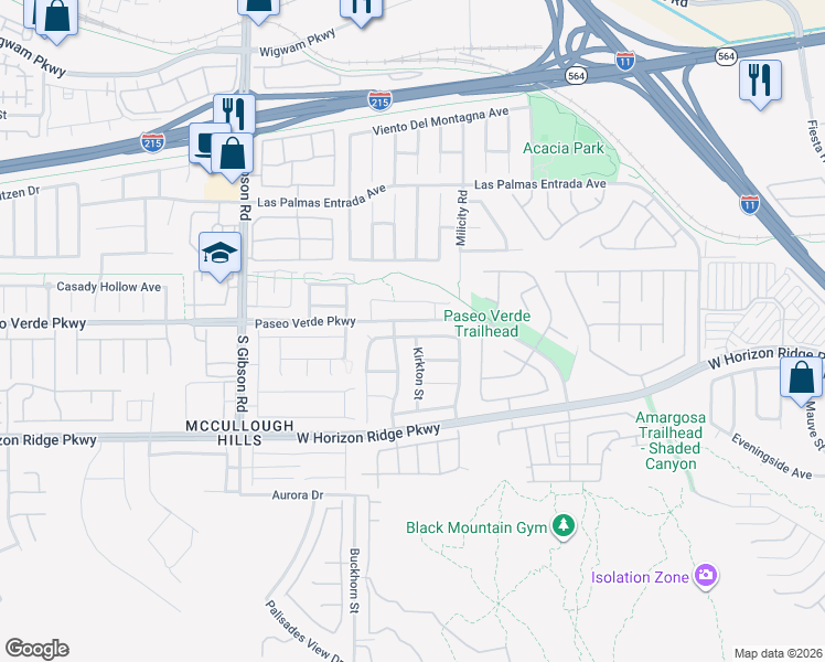map of restaurants, bars, coffee shops, grocery stores, and more near 840 Tarbet Avenue in Henderson