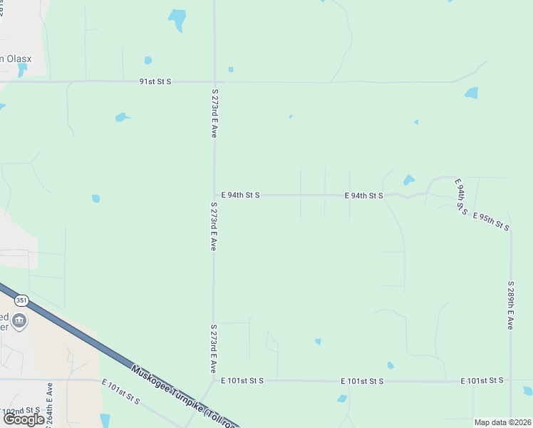 map of restaurants, bars, coffee shops, grocery stores, and more near 27600 East 94th Street South in Broken Arrow