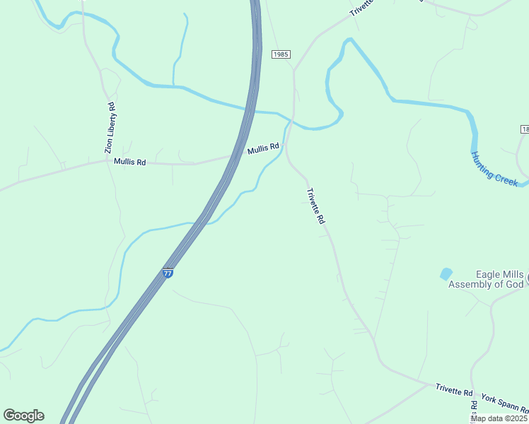 map of restaurants, bars, coffee shops, grocery stores, and more near 317 Trivette Road in Harmony