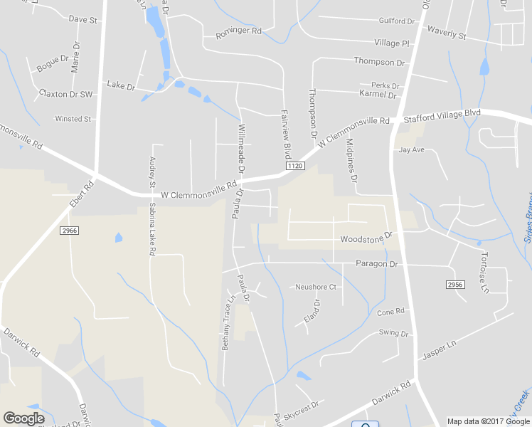 map of restaurants, bars, coffee shops, grocery stores, and more near 4310 Bailey Court in Winston-Salem