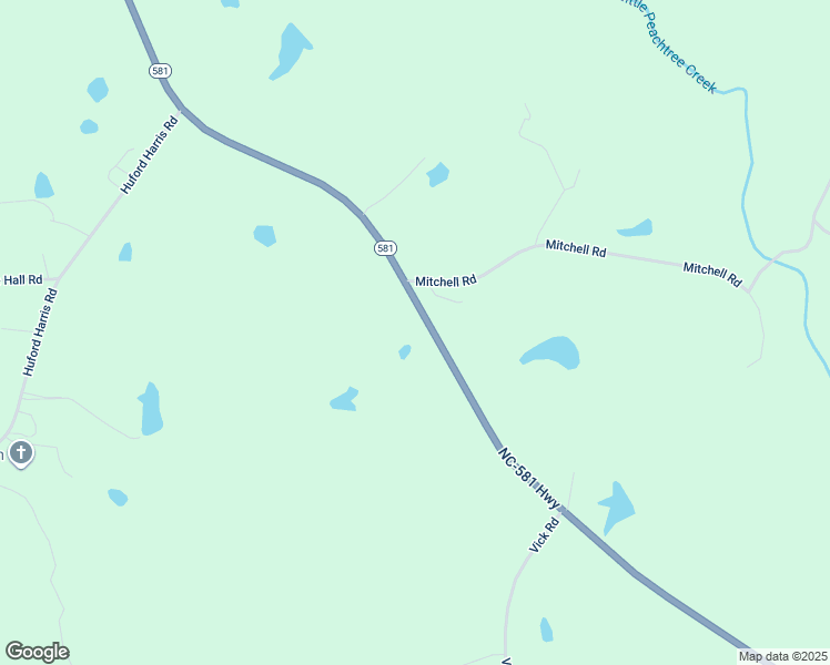 map of restaurants, bars, coffee shops, grocery stores, and more near North Carolina 581 Highway in Spring Hope