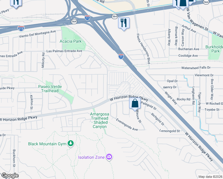 map of restaurants, bars, coffee shops, grocery stores, and more near 491 Eagle Egg Street in Henderson