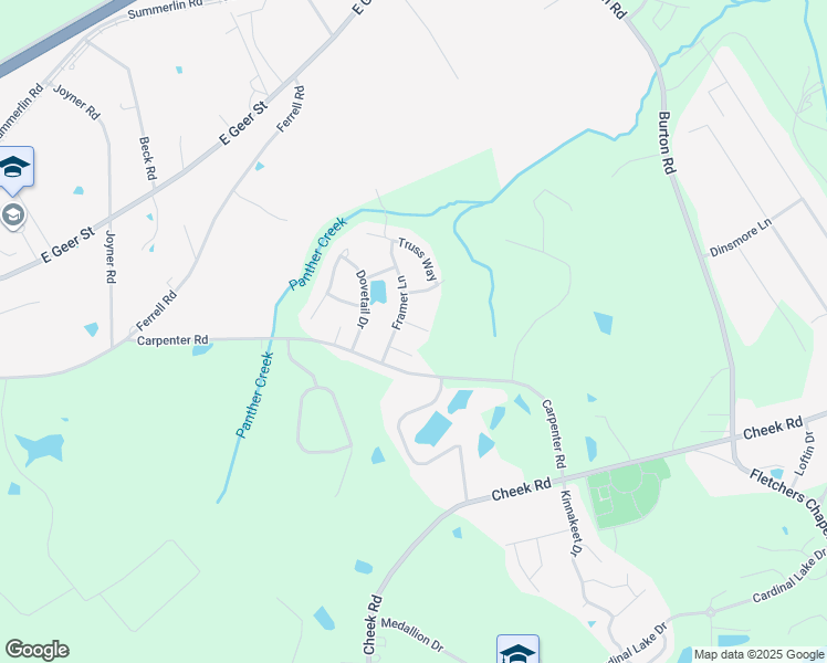 map of restaurants, bars, coffee shops, grocery stores, and more near 106 Chamfer Place in Durham