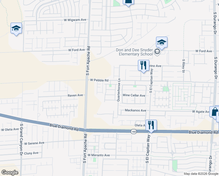 map of restaurants, bars, coffee shops, grocery stores, and more near 9260 Sterling Hill Avenue in Las Vegas